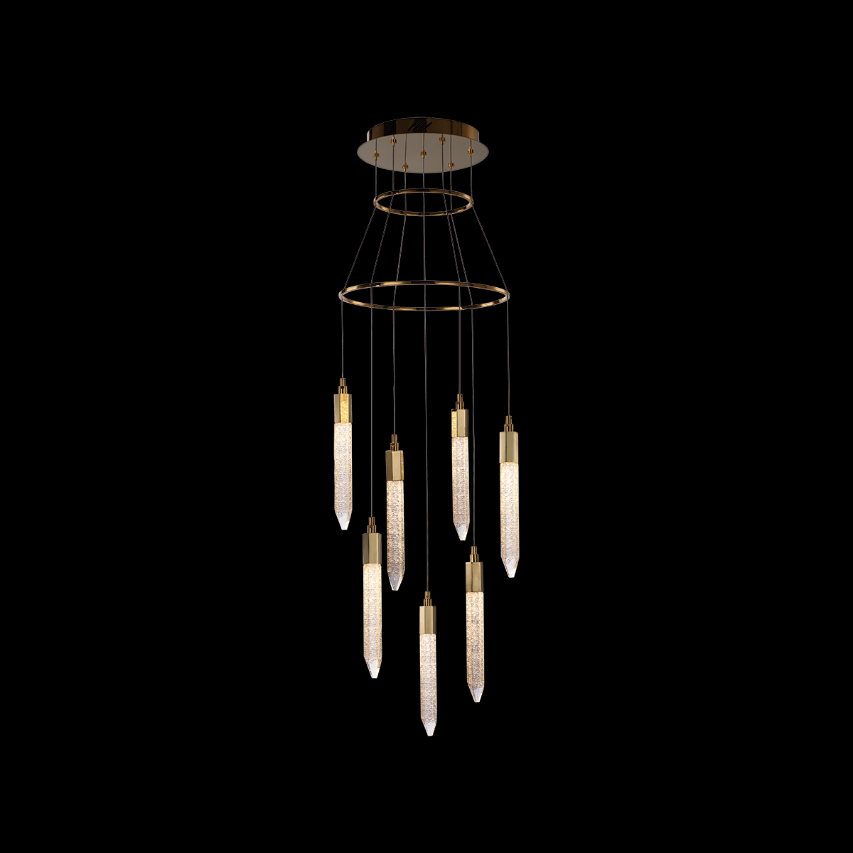 Shard 7 Light Adjustable Pendant (Gold) - MD17003025-7A GOL