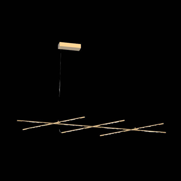 Tubular 10 Light Pendant Satin Gold (Model A) - MD18001070-10AGOL