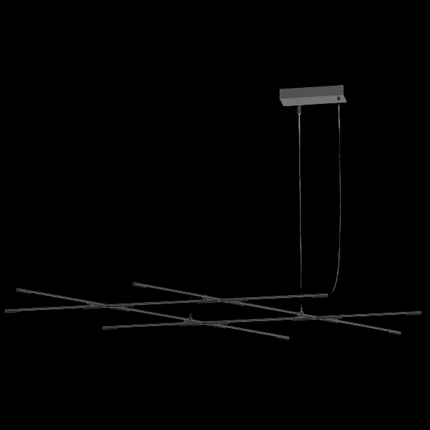 Tubular 12 Light Pendant Matt Black (Model D) - MD18001070-12DBLK