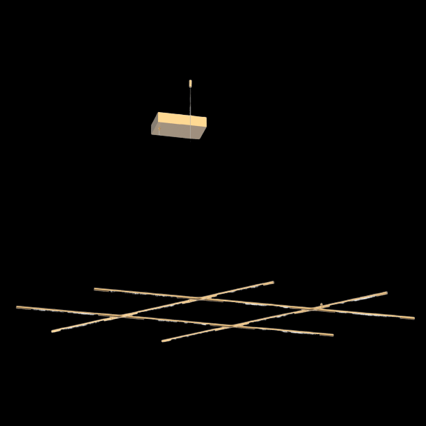 Tubular 12 Light Pendant Satin Gold (Model D) - MD18001070-12DGOL