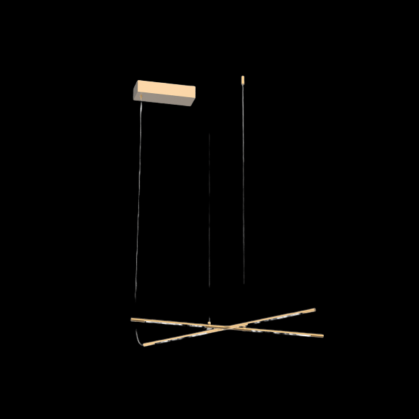 Tubular 4 Light Pendant Satin Gold (Model A) - MD18001070-4AGOL