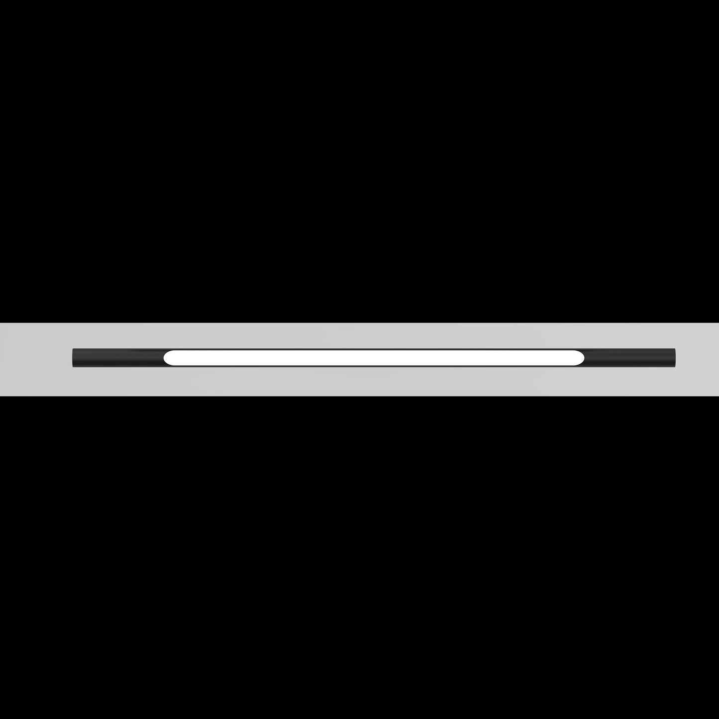 Tubular 43cm Black Rod Open One End - TUB-43A-BLK