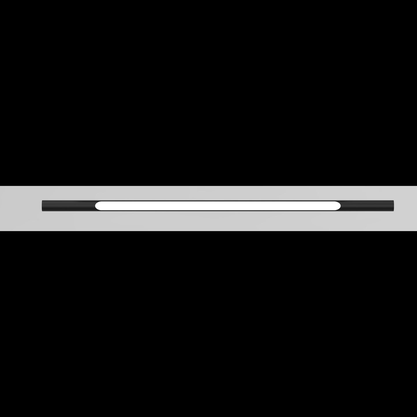 Tubular 43cm Black Rod Two Ends Open - TUB-43B-BLK
