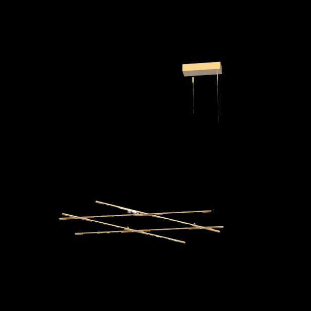 Tubular 8 Light Pendant Satin Gold (Model C) - MD18001070-8CGOL