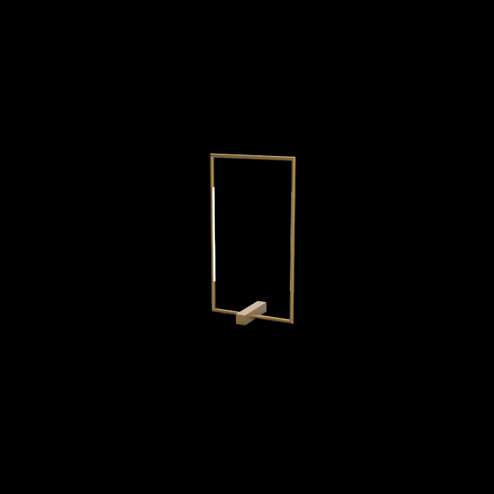 Tubular Rectangular Table Lamp Satin Gold - MT18001070-2AGOL