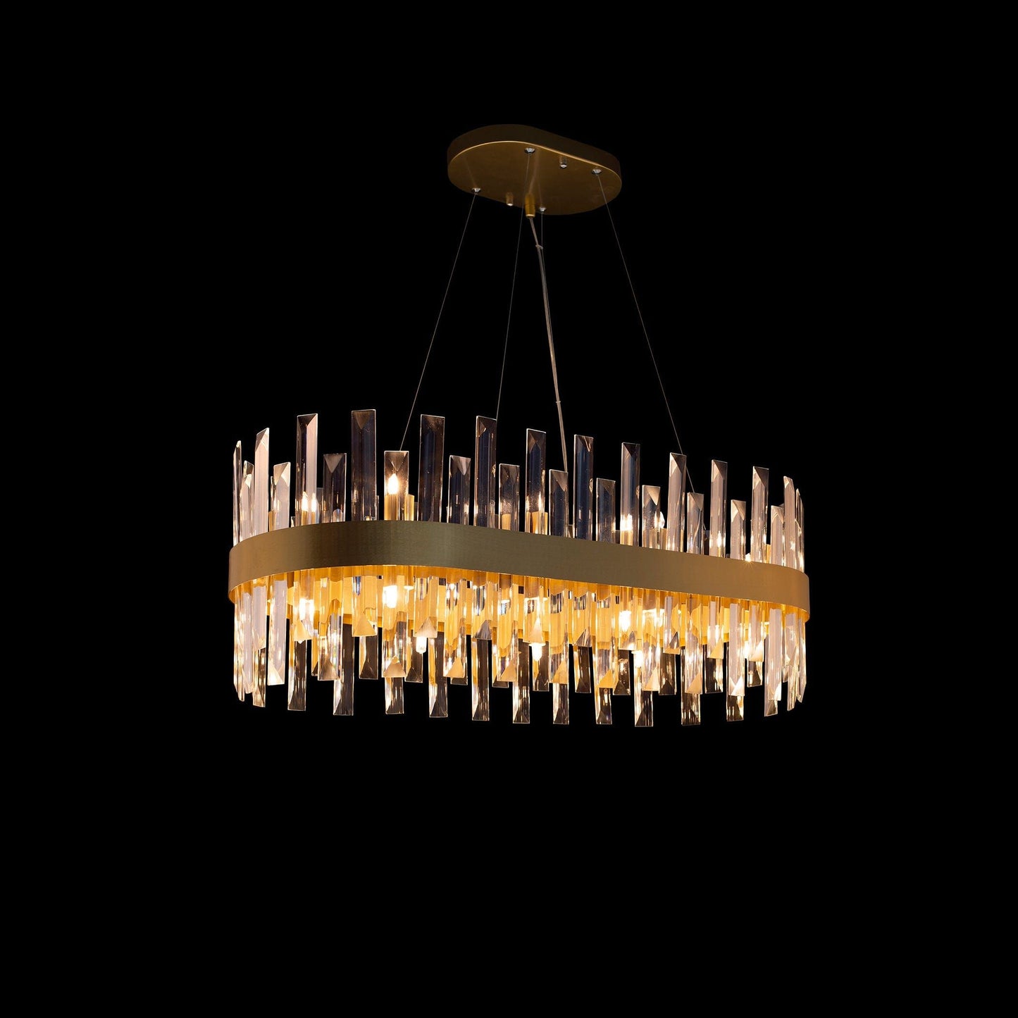 Zenna Oval Pendant Satin Gold - MD20020101-20ASG