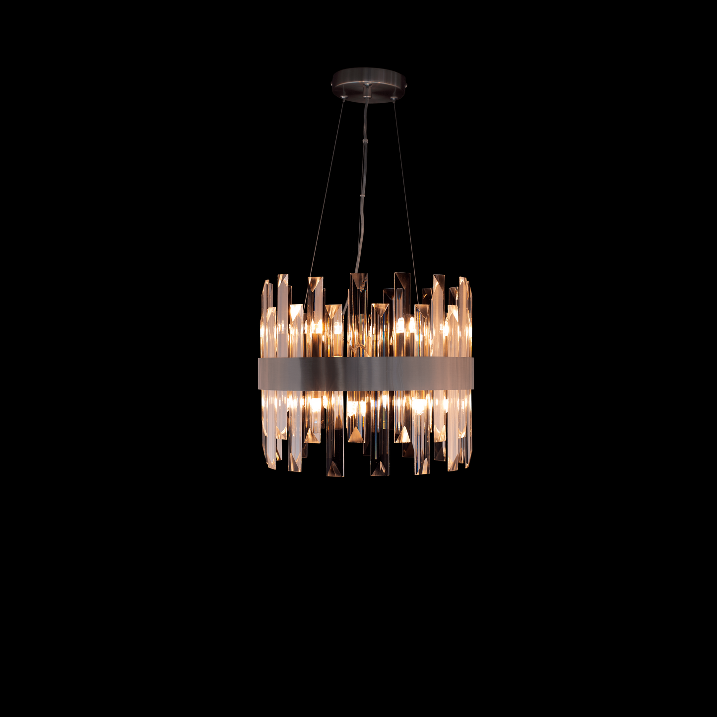Zenna Round Medium Pendant Satin Nickel - MD20020101-10ASN