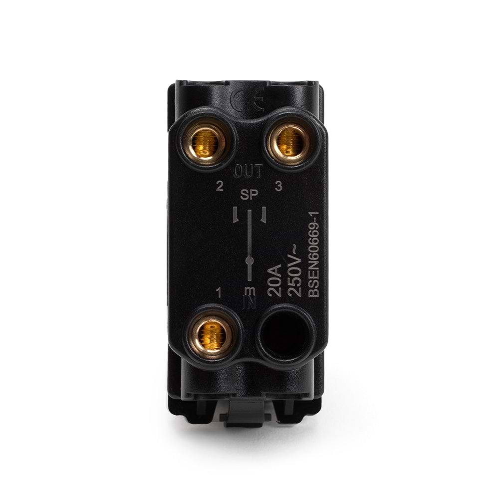 The Savoy Collection Brushed Brass 2 Way Off Retractive RM-Grid Switch Module
