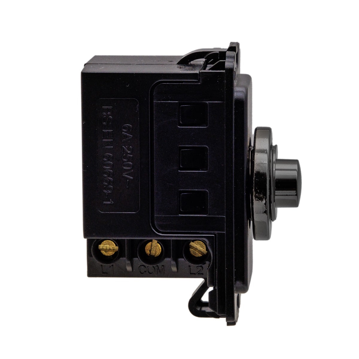 Soho Lighting Black Nickel 6A 2 Way Retractive Push Button CM Grid Module Switch