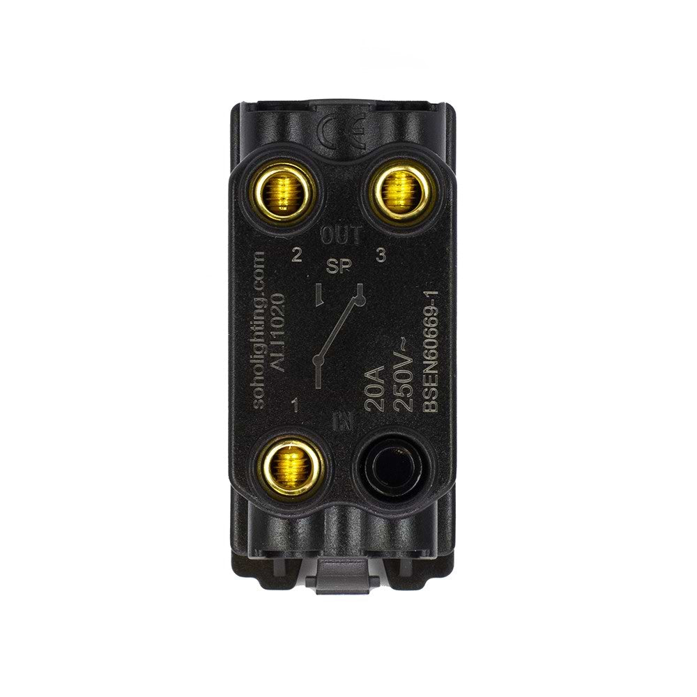 The Finsbury Collection Polished Chrome 20AX 2 Way CM-Grid Toggle Switch Module