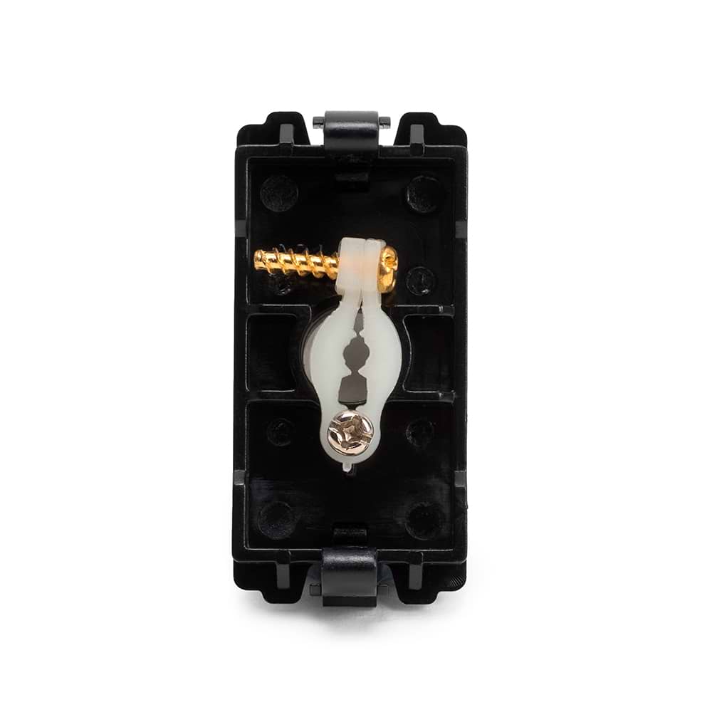 The Lombard Collection Brushed Chrome Flex Outlet RM-Grid Switch Module
