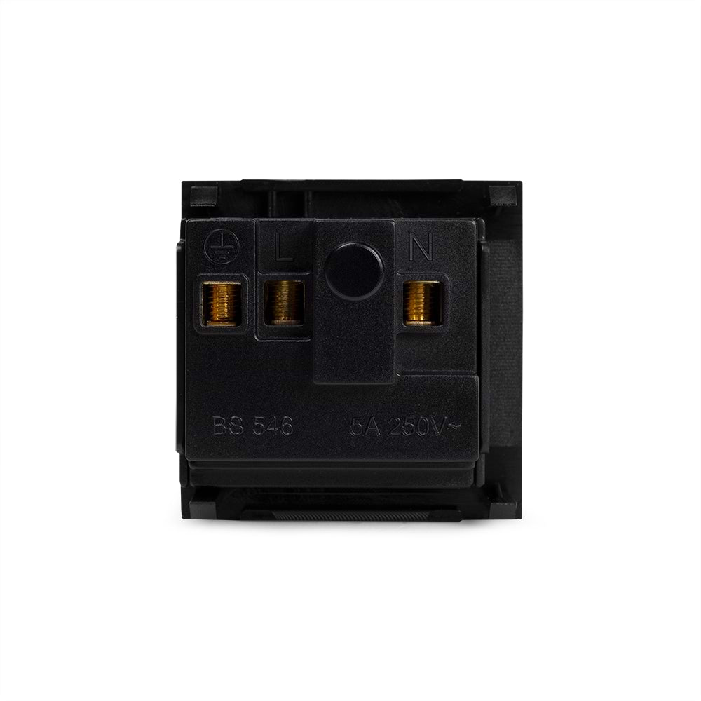 Black 5A UK Round Pin EM-Euro Module