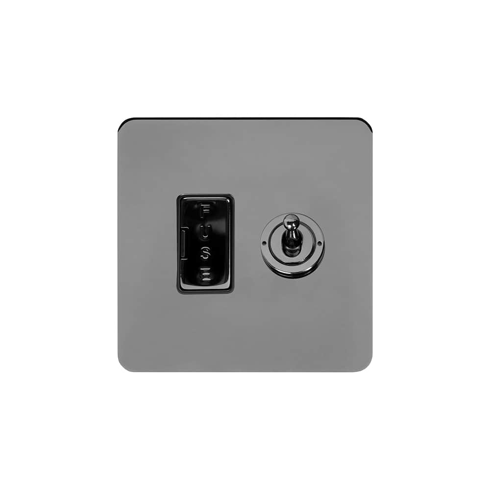 Soho Lighting Black Nickel Flat Plate Toggle Switched Fused Connection Unit (FCU)