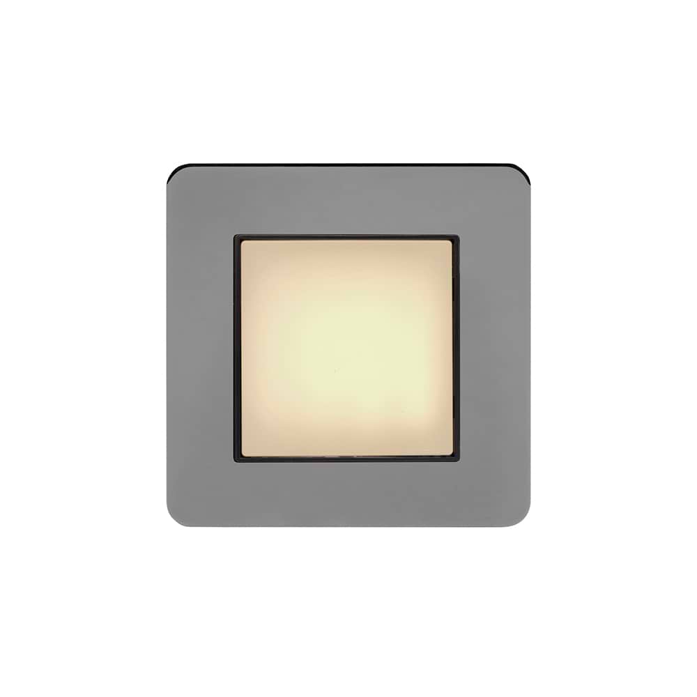 The Connaught Collection Black Nickel Flat Plate LED Stair Light - Warm White