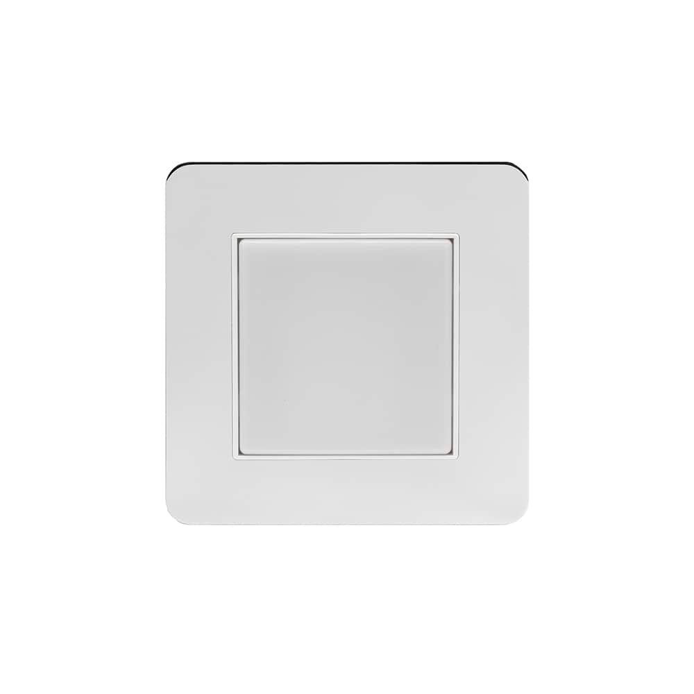 The Finsbury Collection Polished Chrome Flat Plate LED Stair Light - Warm White
