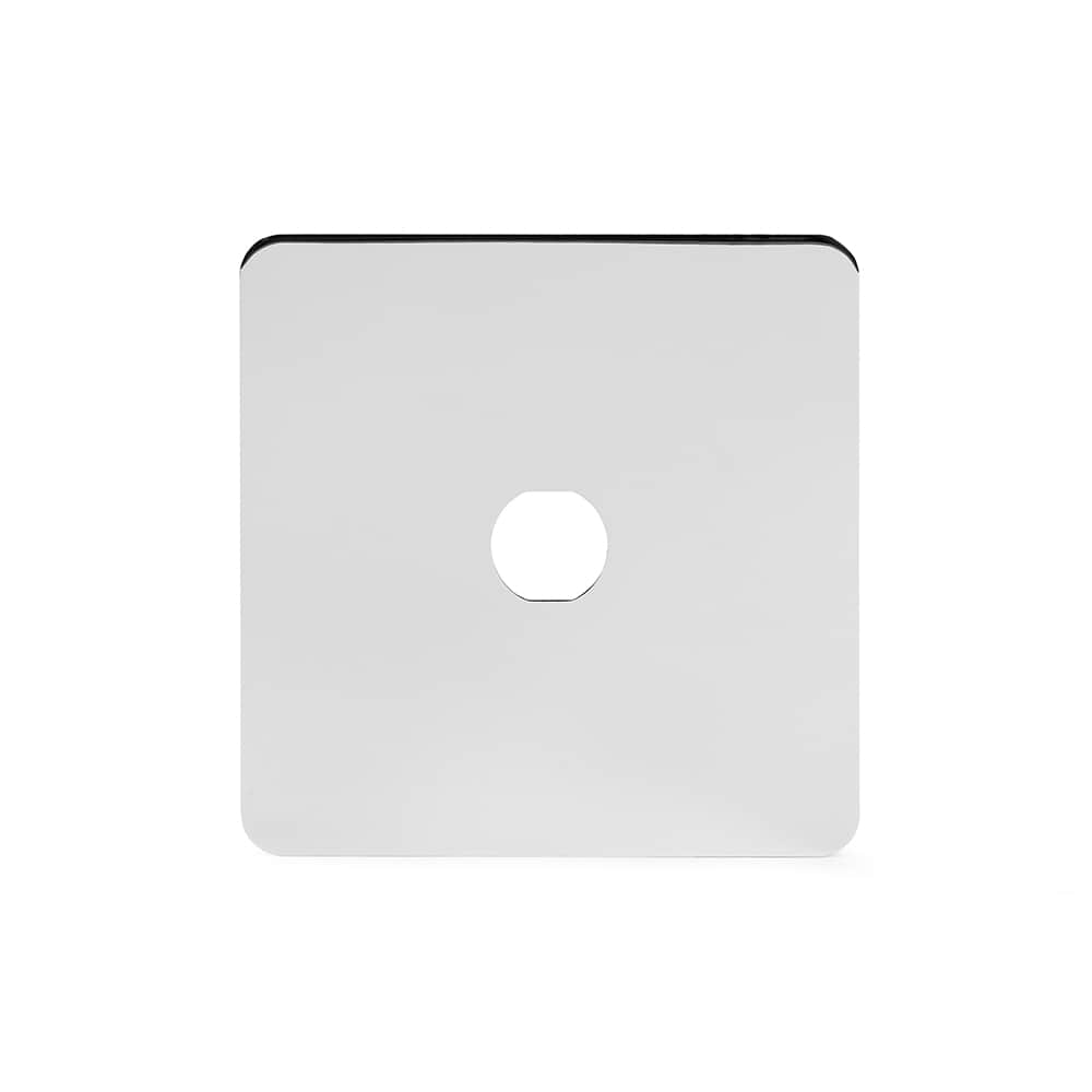 The Finsbury Collection Polished Chrome Flat Plate 1 Gang LT3 Toggle Plate ONLY