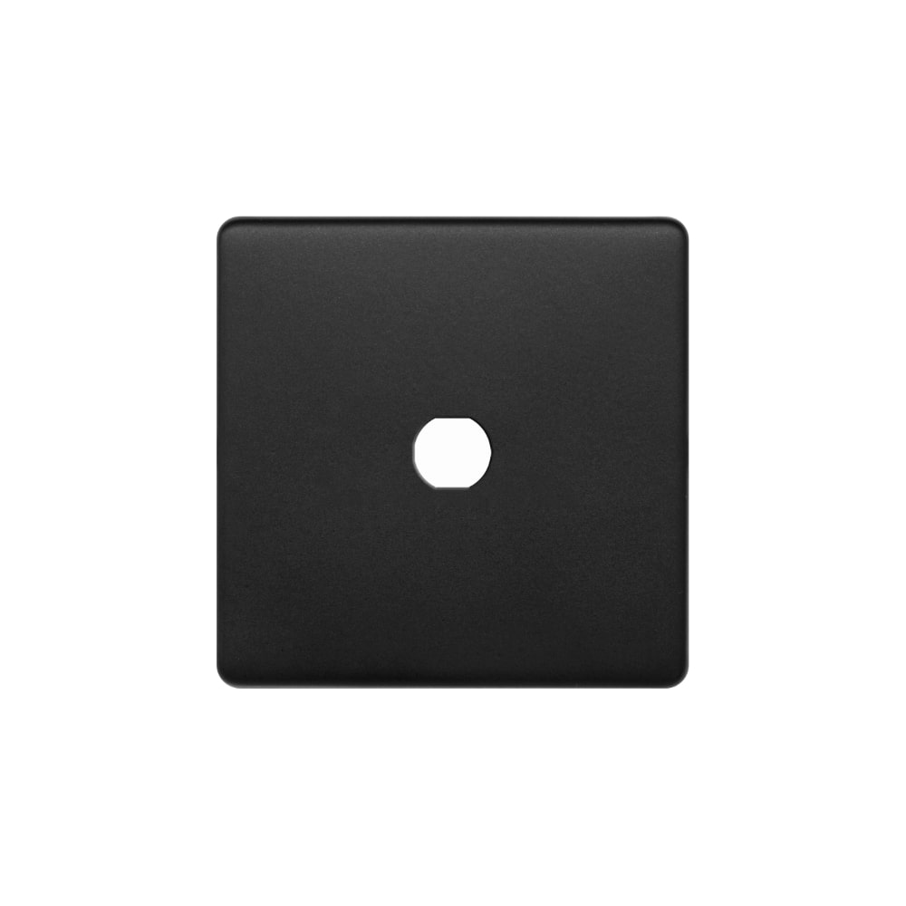 The Camden Collection Matt Black 1 Gang CM Circular Module Grid Switch Plate