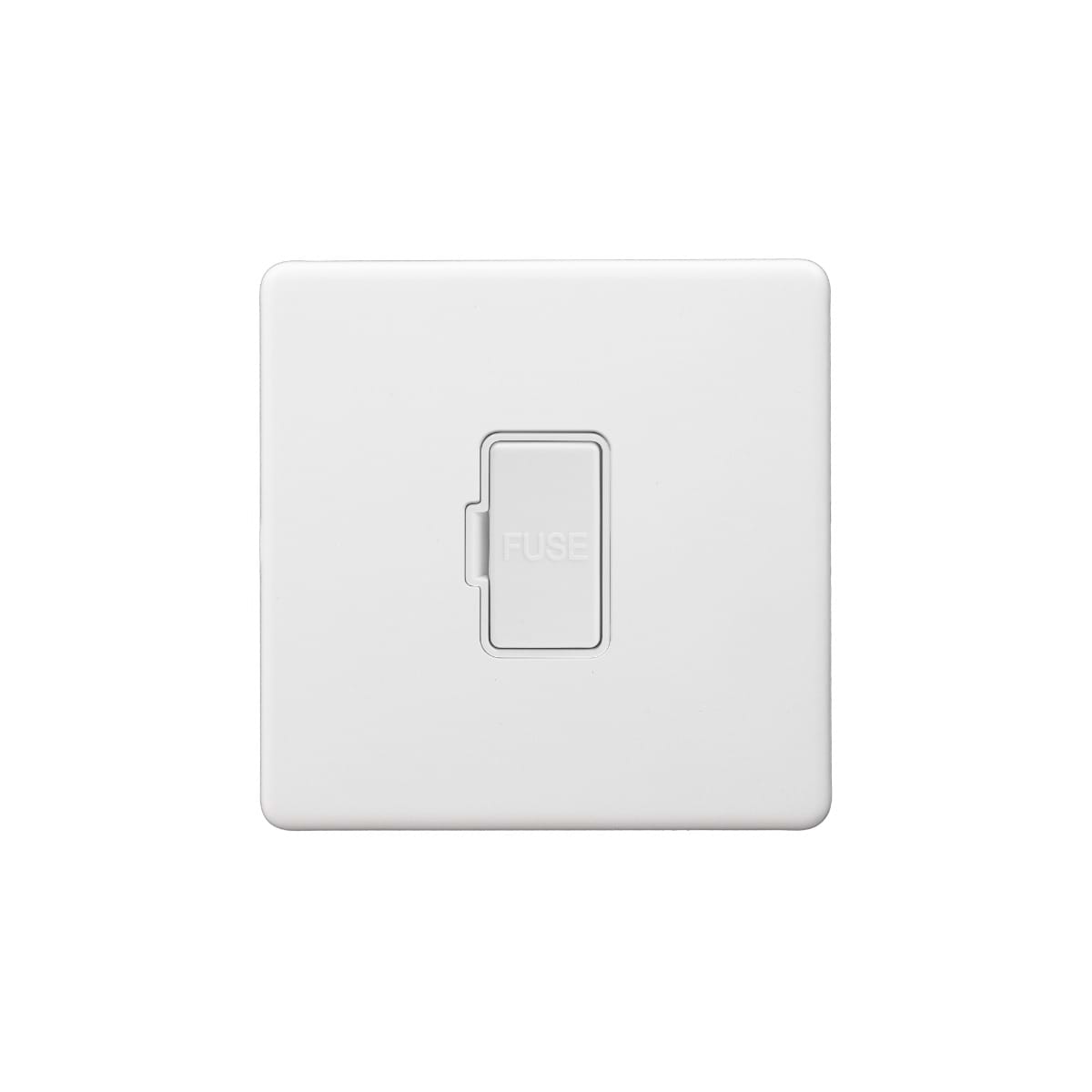 Soho Lighting Primed Paintable Fused Spur (FCU) Unswitched 13A Double Pole with White Switch
