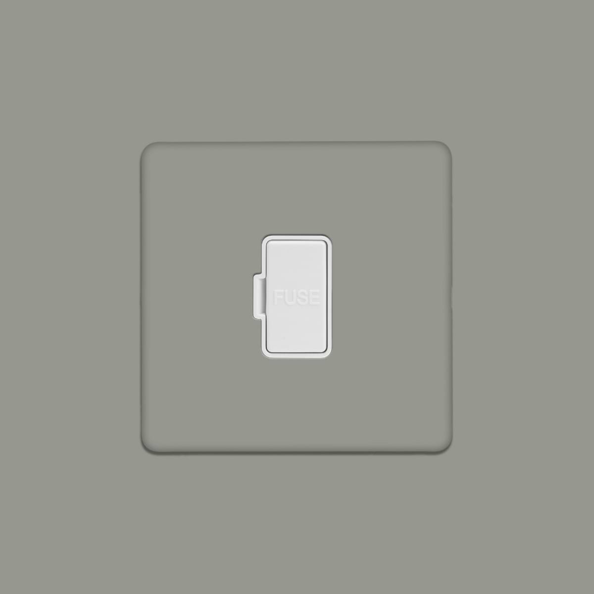 Soho Lighting Primed Paintable Fused Spur (FCU) Unswitched 13A Double Pole with White Switch