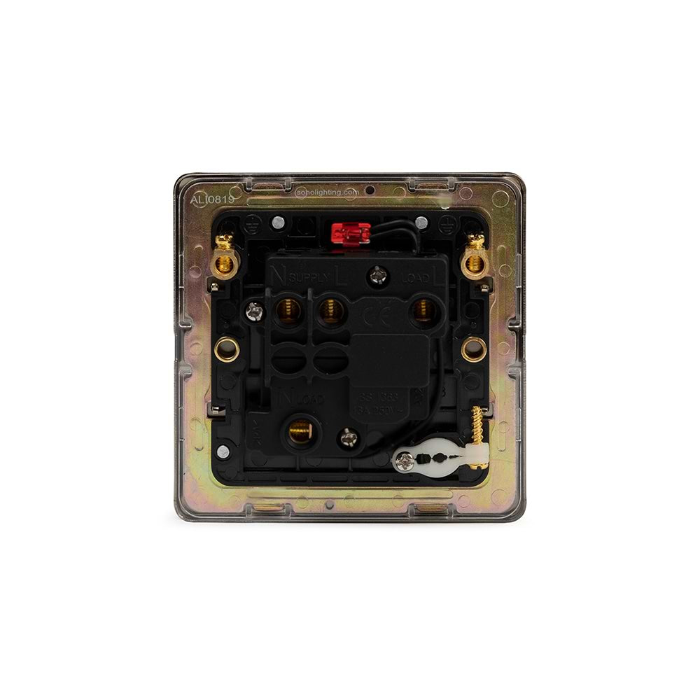 The Eton Collection Bronze 13A Switched Fused Connection Unit (FCU) Flex Outlet With Neon Screwless