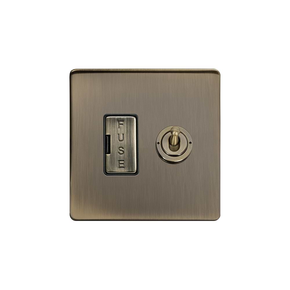 The Charterhouse Collection 13A Toggle Switched Fused Connection Unit (FCU) Antique Brass