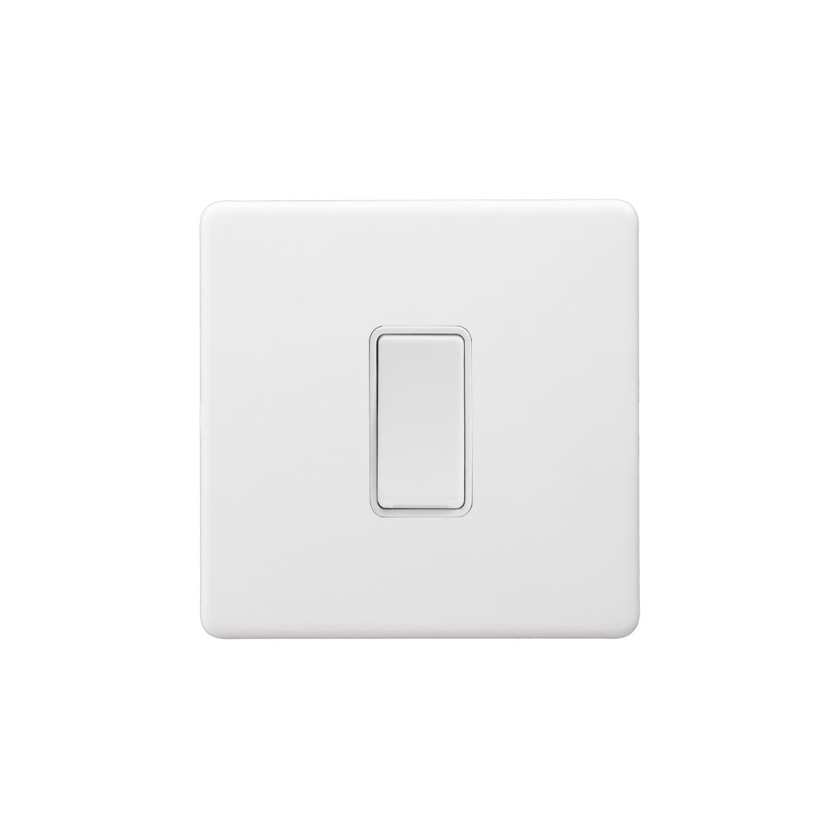 Soho Lighting Primed Paintable 45A 1 Gang Double Pole Switch Single Plate.