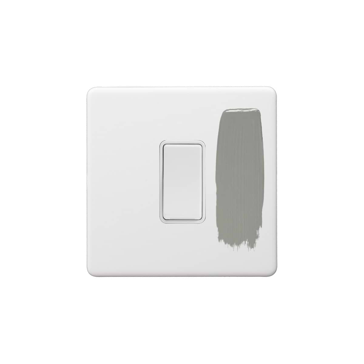 Soho Lighting Primed Paintable 45A 1 Gang Double Pole Switch Single Plate.