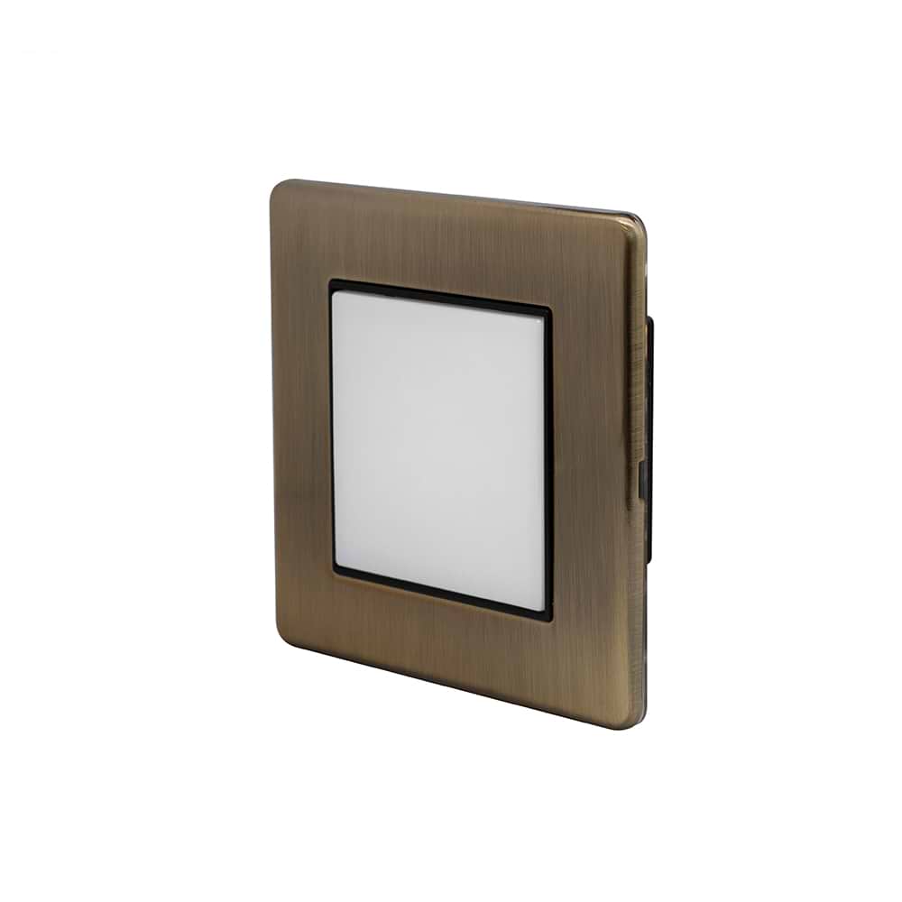 The Charterhouse Collection LED Stair Light - Cool White Antique Brass