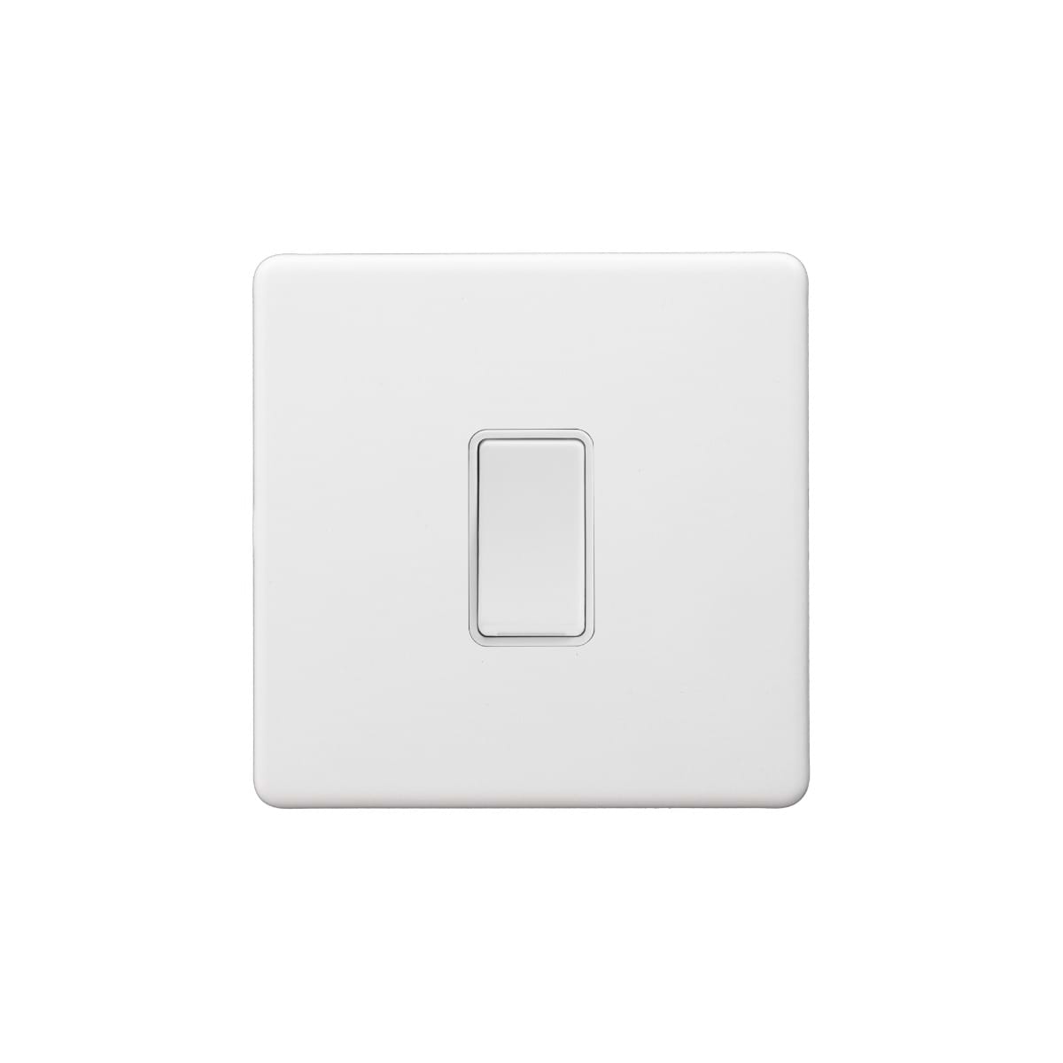 Soho Lighting Primed Paintable 1 Gang Light Switch 2 Way 10A with White Switch