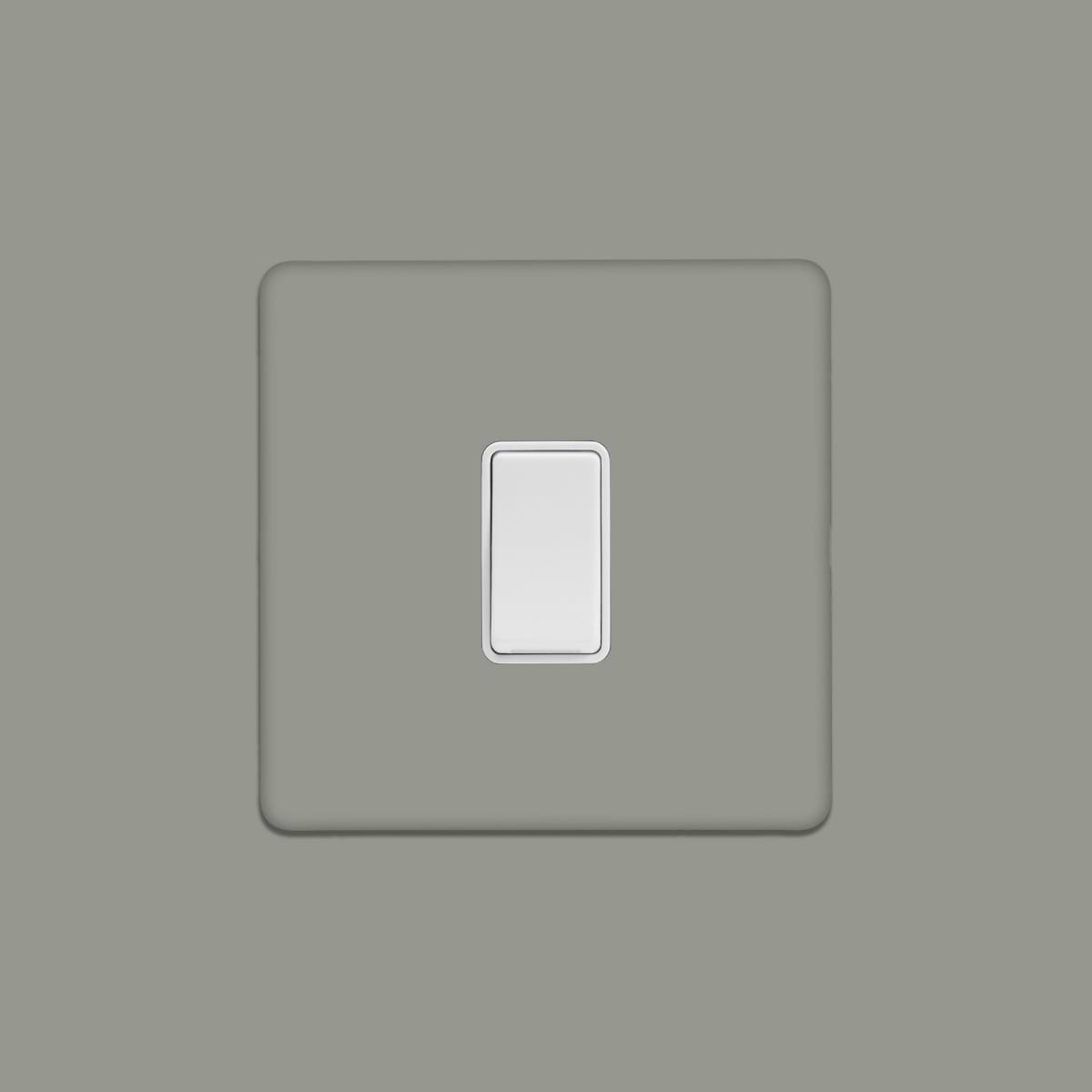 Soho Lighting Primed Paintable 1 Gang Light Switch 2 Way 10A with White Switch