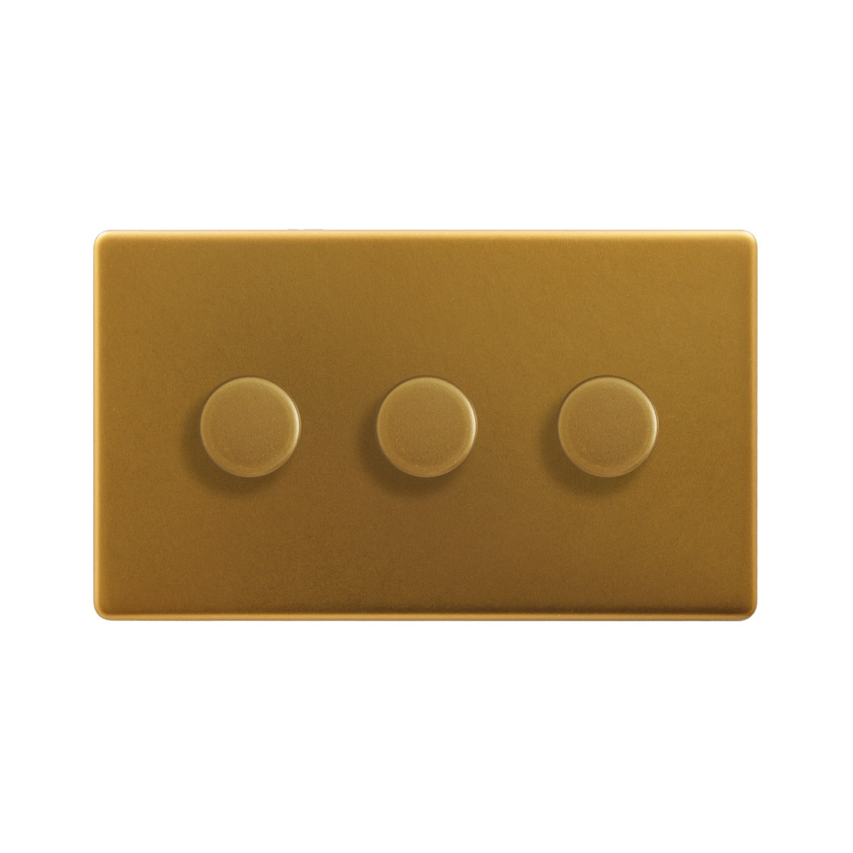 The Sloane Collection Antique Gold 3 Gang 2-Way Intelligent Dimmer 150W LED (300w Halogen/Incandescent)