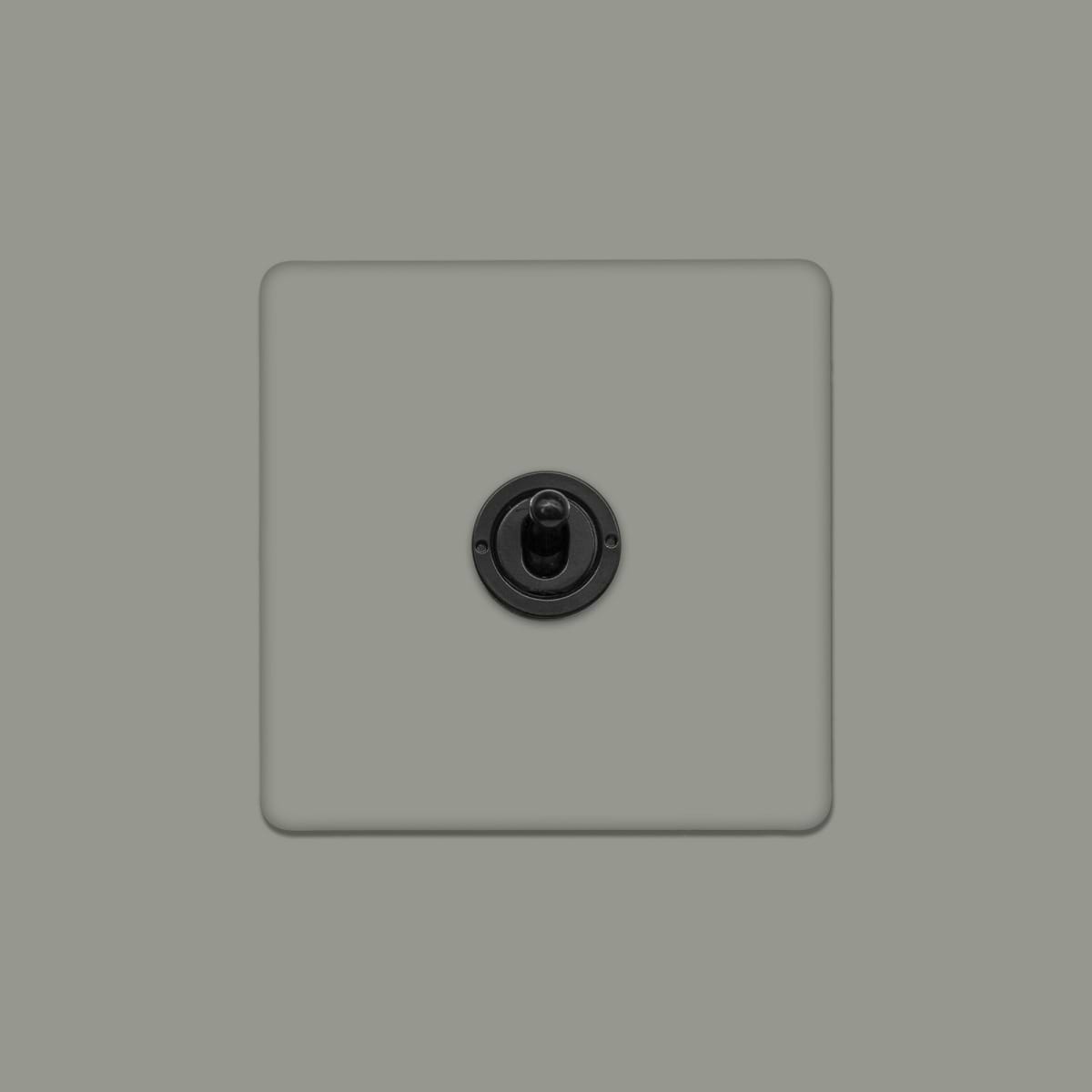 Soho Lighting Primed Paintable 1 Gang Toggle Light Switch 2 Way with Matt Black Switch
