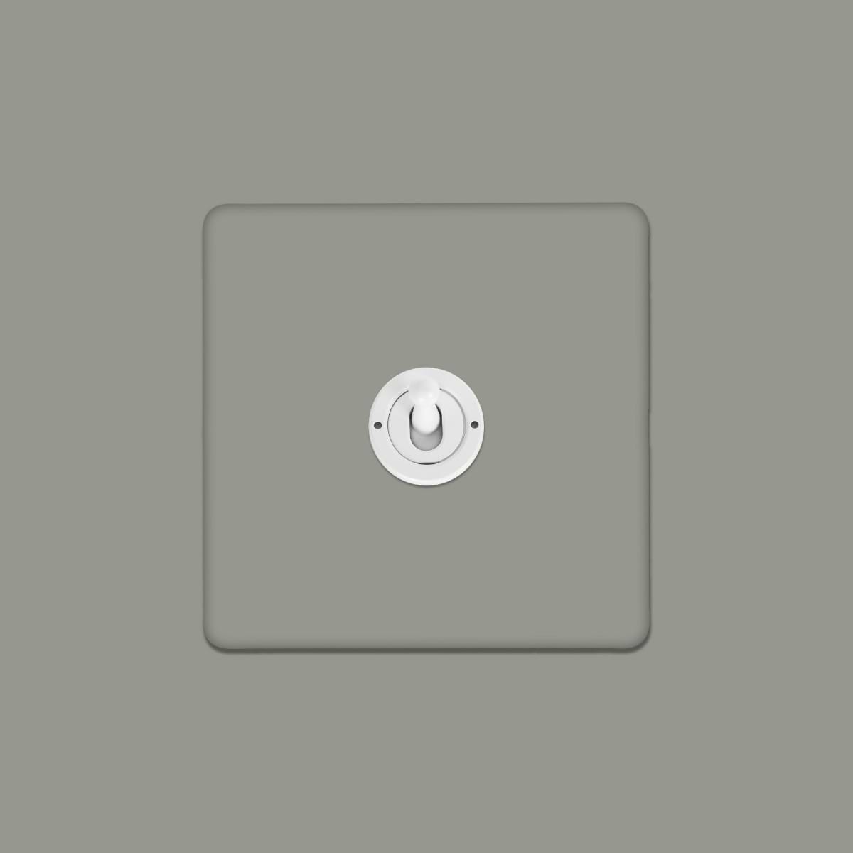 Soho Lighting Primed Paintable 1 Gang Toggle Light Switch 2 Way with White Switch