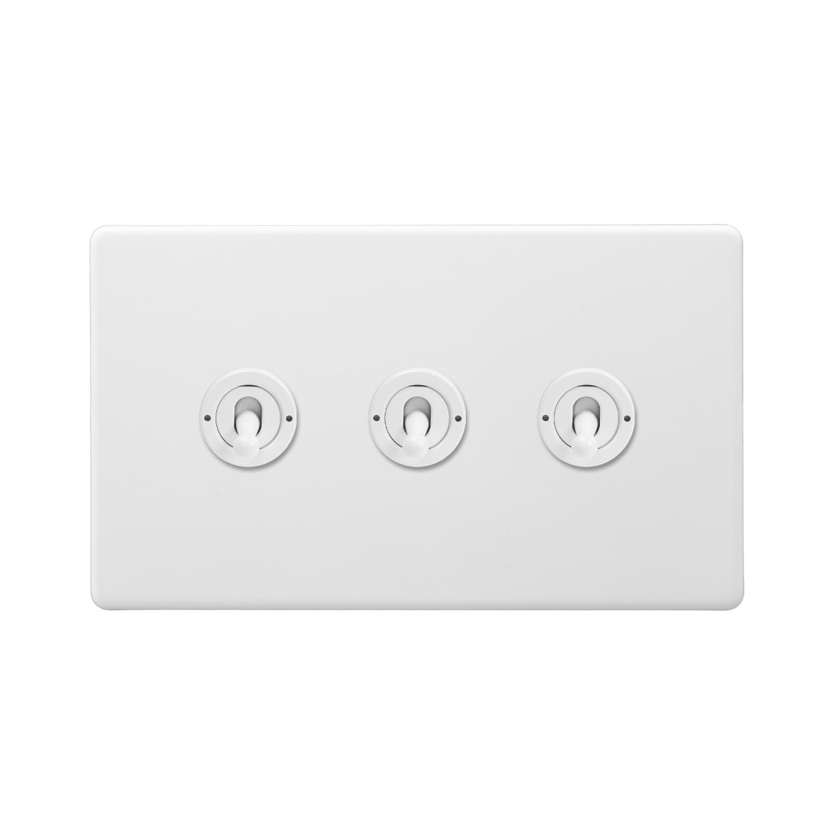Soho Lighting Primed Paintable 3 Gang 2 Way Toggle Switch with White Switch