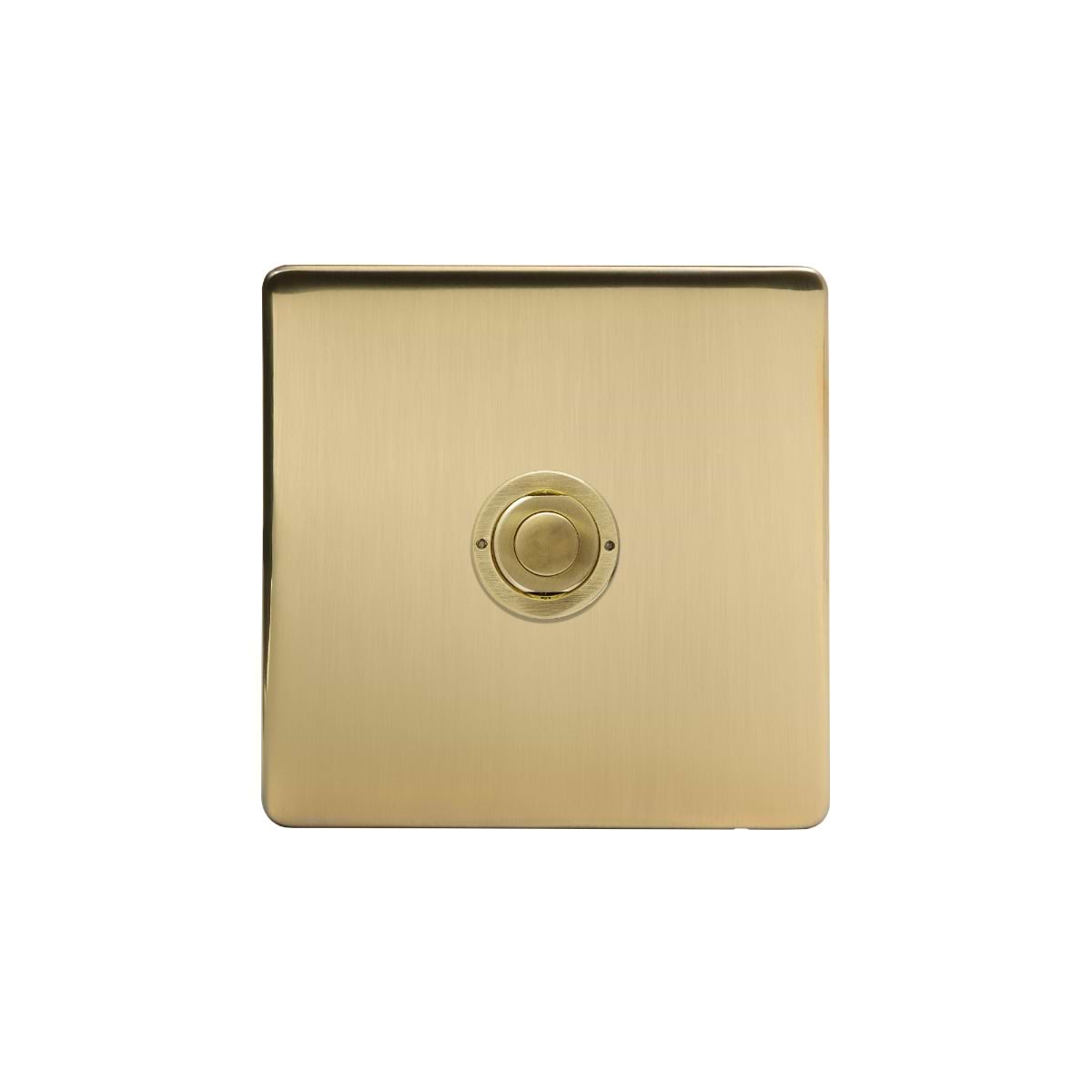 Soho Lighting Brushed Brass 1 Gang 6A 2 Way Retractive Push Button Switch