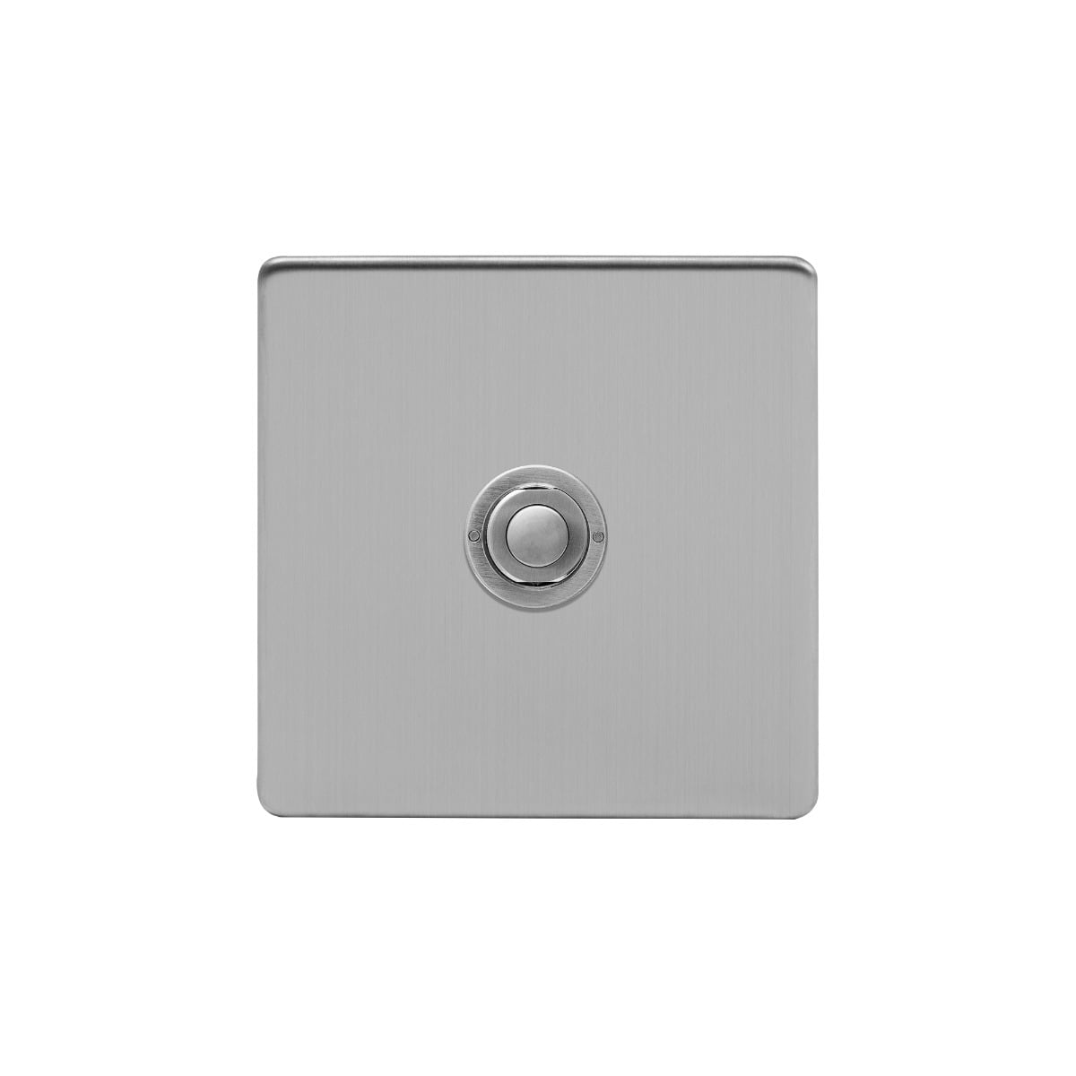 Soho Lighting Brushed Chrome 1 Gang 6A 2 Way Retractive Push Button Switch
