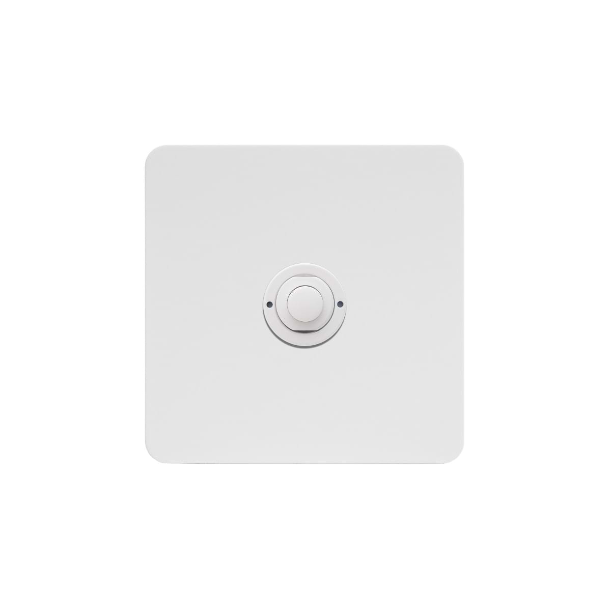 Soho Lighting White Metal 1 Gang 6A 2 Way Retractive Push Button Switch