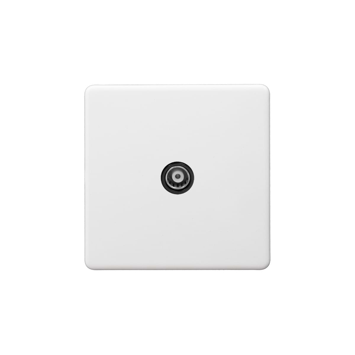 Soho Lighting Primed Paintable TV Coaxial Aerial Socket Black Insert