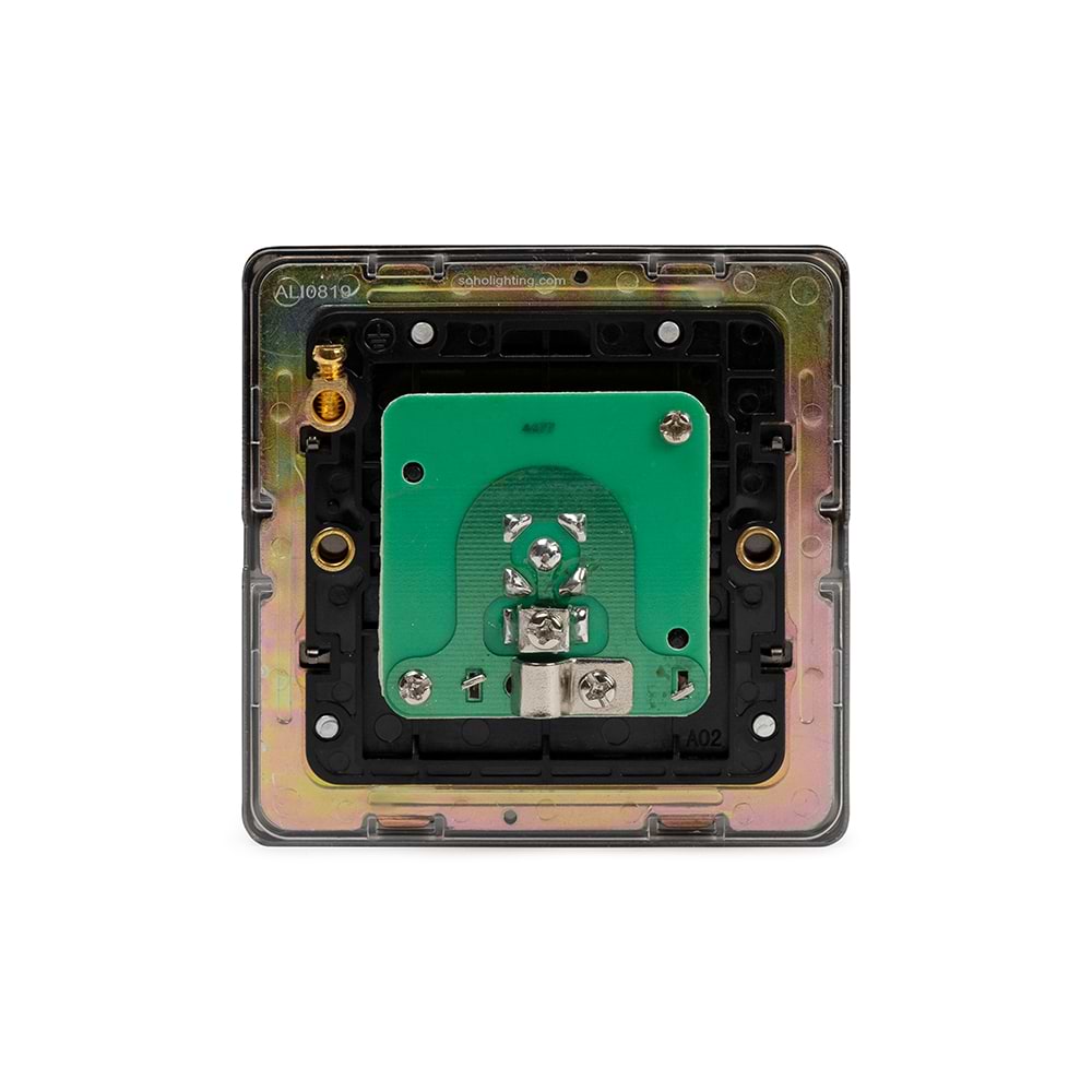 The Charterhouse Collection 1 Gang Satellite Socket Blk Ins Screwless Antique Brass