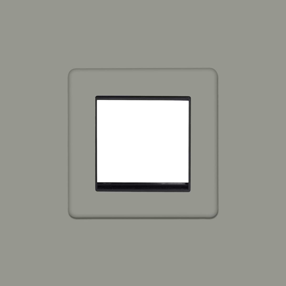 Soho Lighting Primed Paintable 2 x25mm EM-Euro Module Faceplate with Black Insert