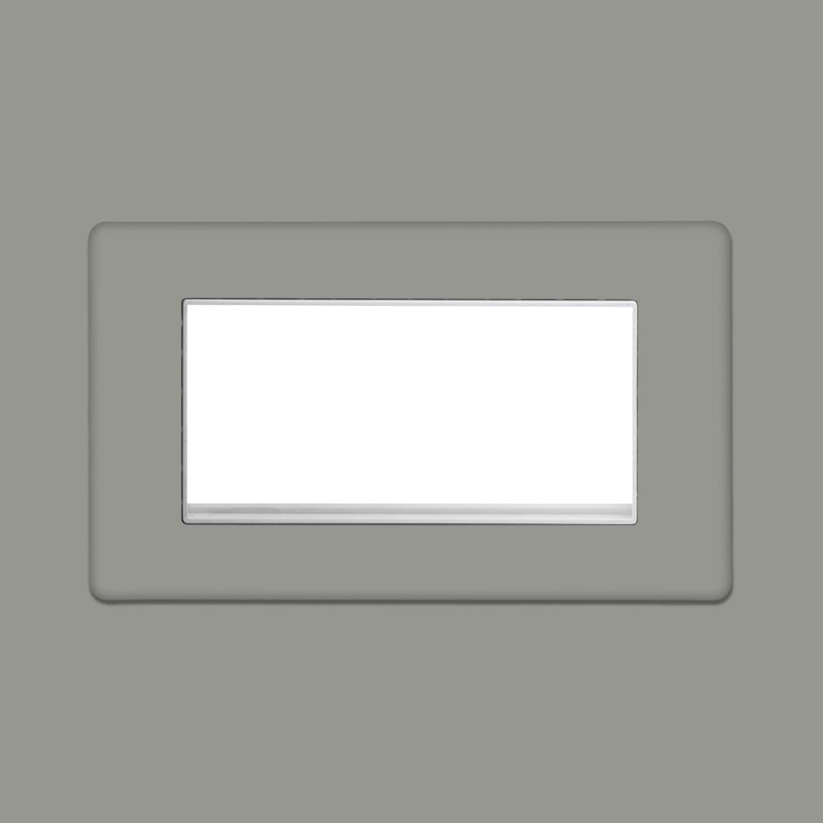 Soho Lighting Primed Paintable 4 x25mm EM-Euro Module Faceplate with White Insert