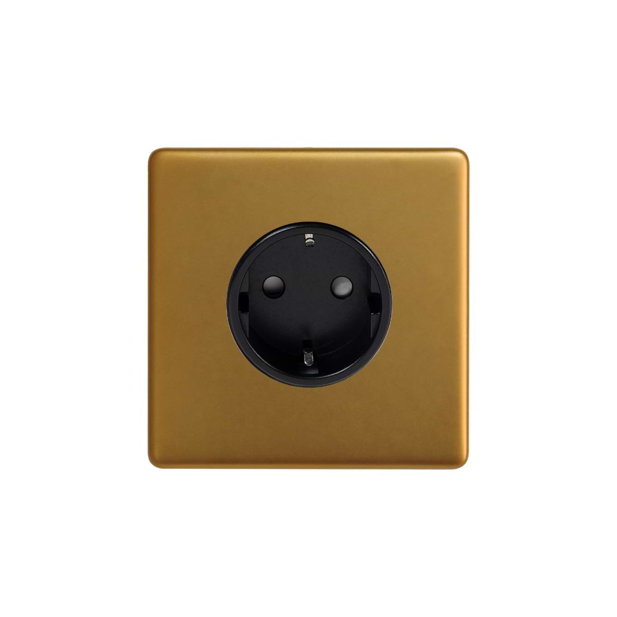 The Sloane Collection Antique Gold 16A 1 Gang Euro Schuko Socket