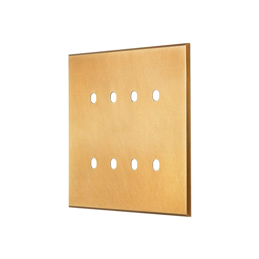 Natural Brass 8 Gang TM Module Grid Switch Plate - The Palaces Collection