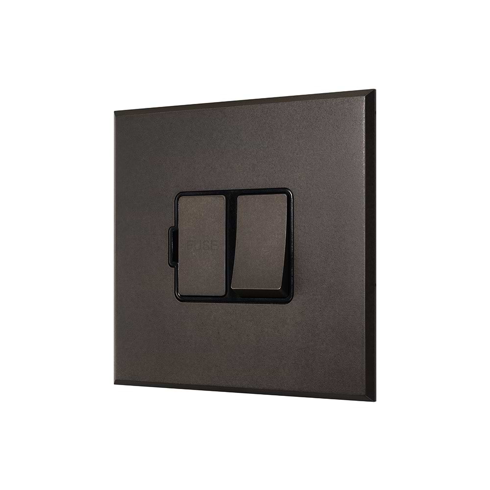 Heritage Bronze 13A Double Pole Switched Fused Spur with Black Insert - The Palaces Collection
