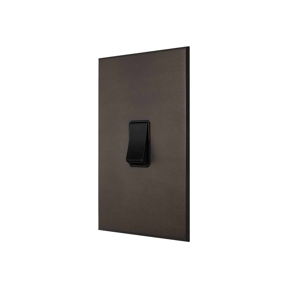 Heritage Bronze 1 Gang 45A Double Pole Switch - Large with Black Insert - The Palaces Collection