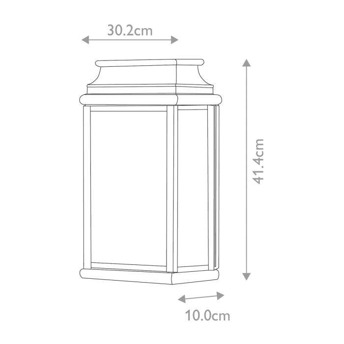 St Martins 2 Light Large Wall Lantern - Aged Brass