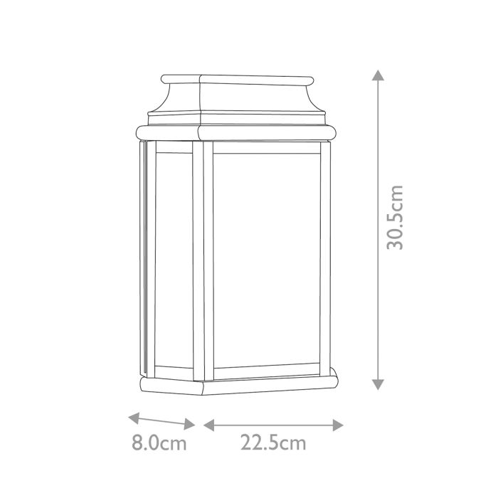 St Martins 1 Light Wall Lantern - Polished Nickel