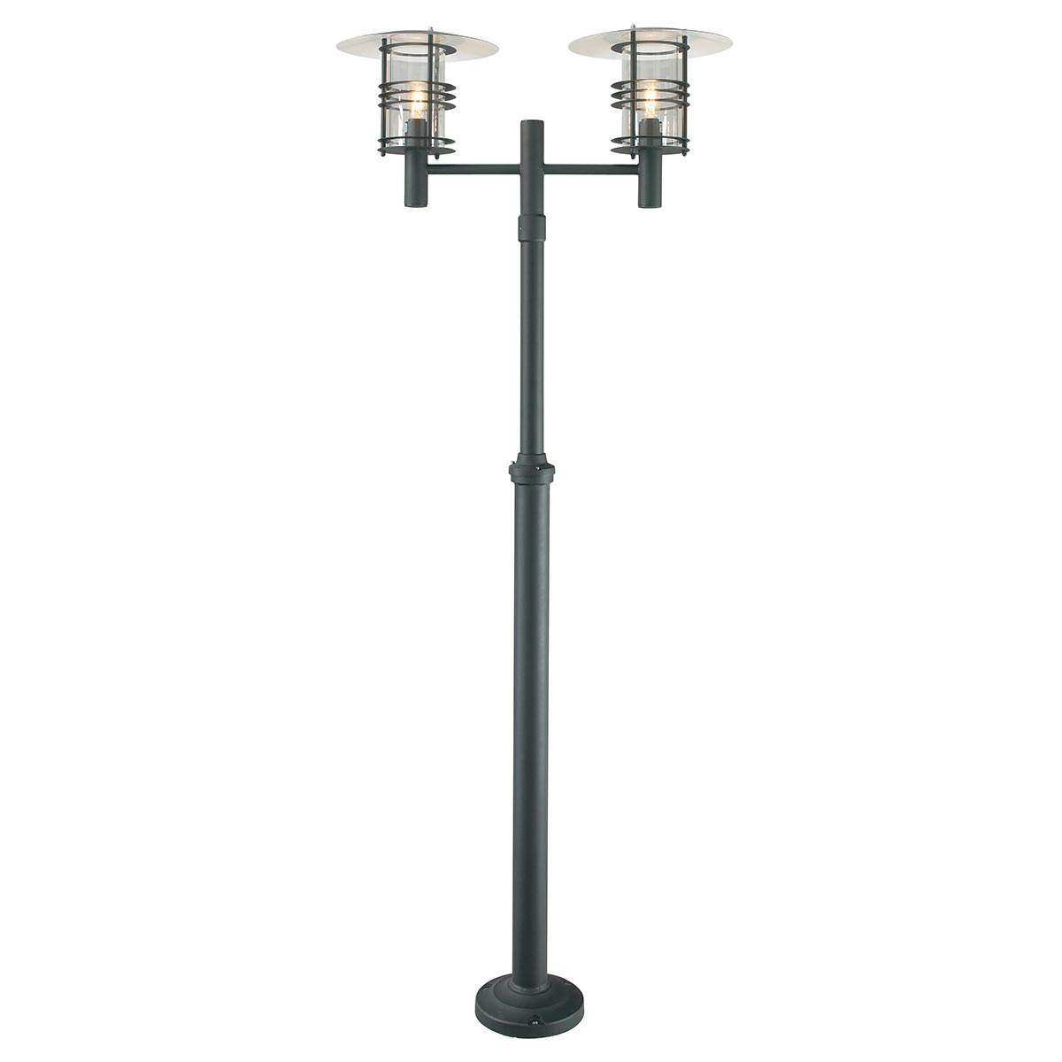 Stockholm 2 Light Twin Lamp Post – Black