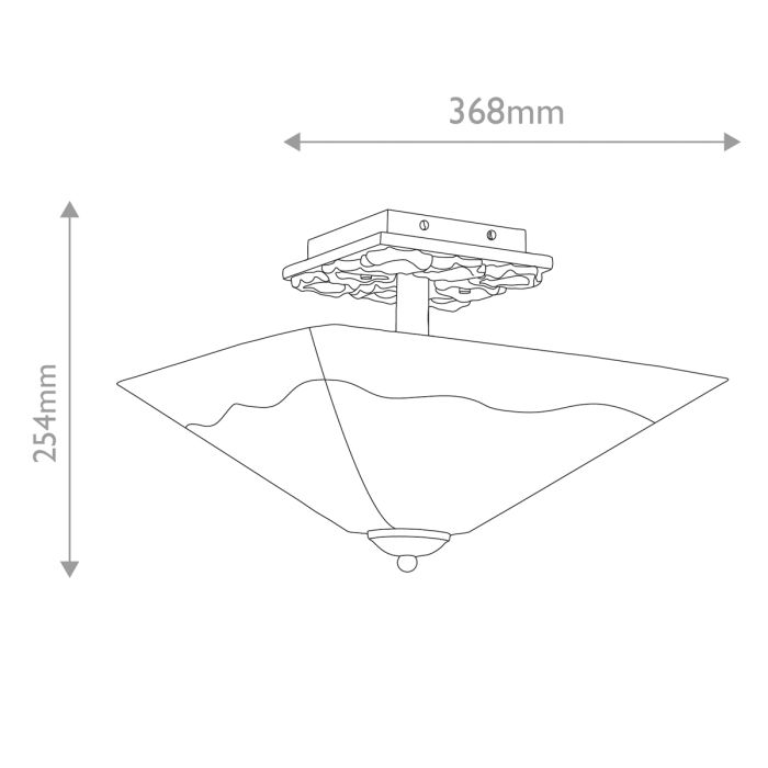 Star 2 lt Flush - Distressed Silver