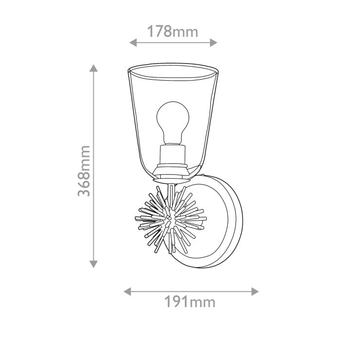 Staring 1 lt Wall Light - Distressed Gold